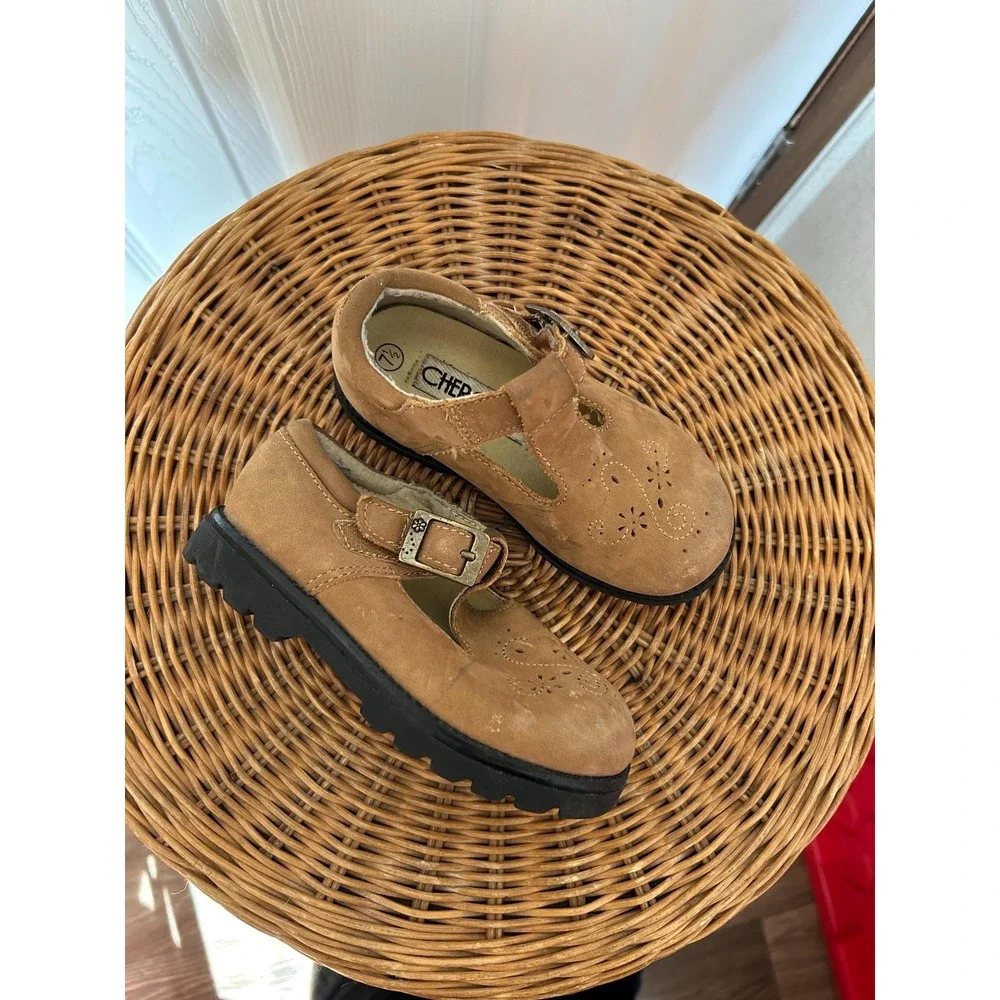 Cheerokee Brown Suede Toddler Clogs